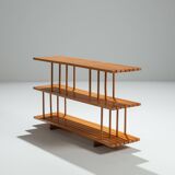 Mid-Century three tier wooden shelving unit