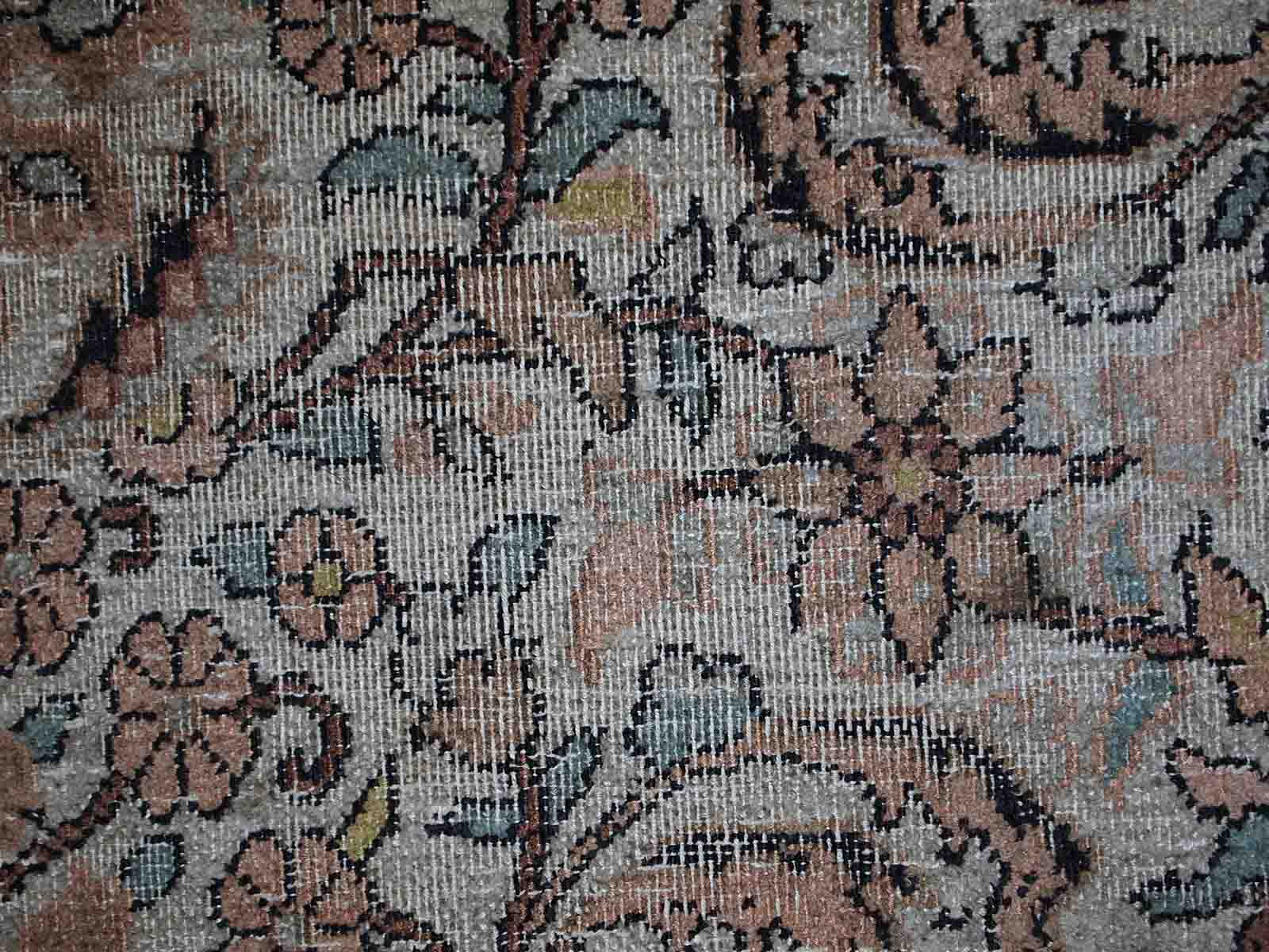 Vintage Indian Carpet Tabriiz handmade 100cm x 162cm 1950s, 1C469