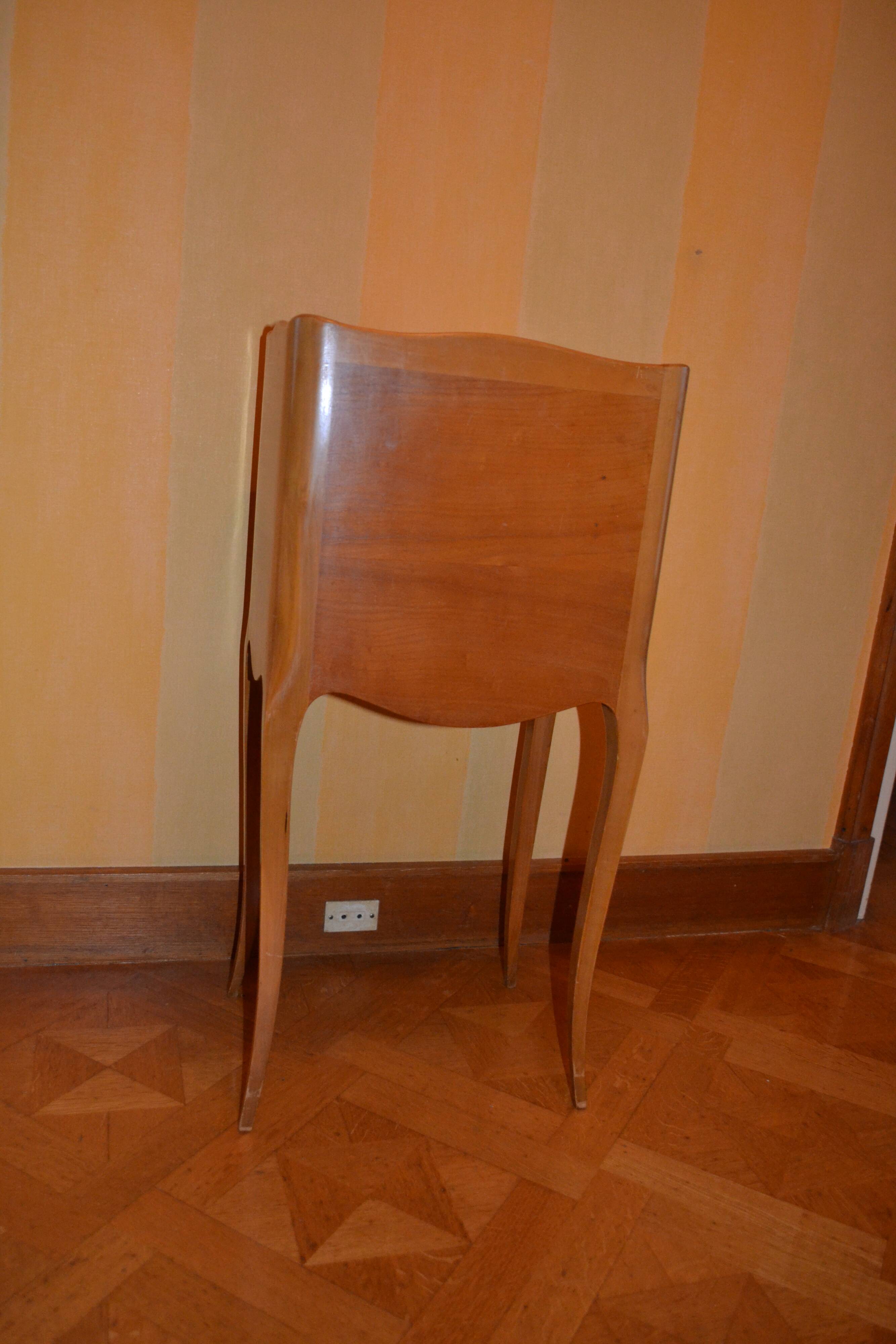 Louis VX style bedside table in light wood