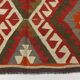 Red & Green Tribal Handmade Turkish Kilim Rug, 163x316Cm