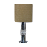 Crystal and Chrome Table Lamp by Kosta Boda