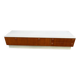Large Scandinavian low sideboard 220x50cm solid teak & white TV unit 196