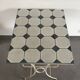 White wrought iron table