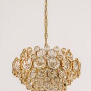 Lustre en laiton doré par Palwa Allemagne, années 1970