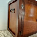 Small vintage Roche Bobois piece of furniture in Asian-style wood.