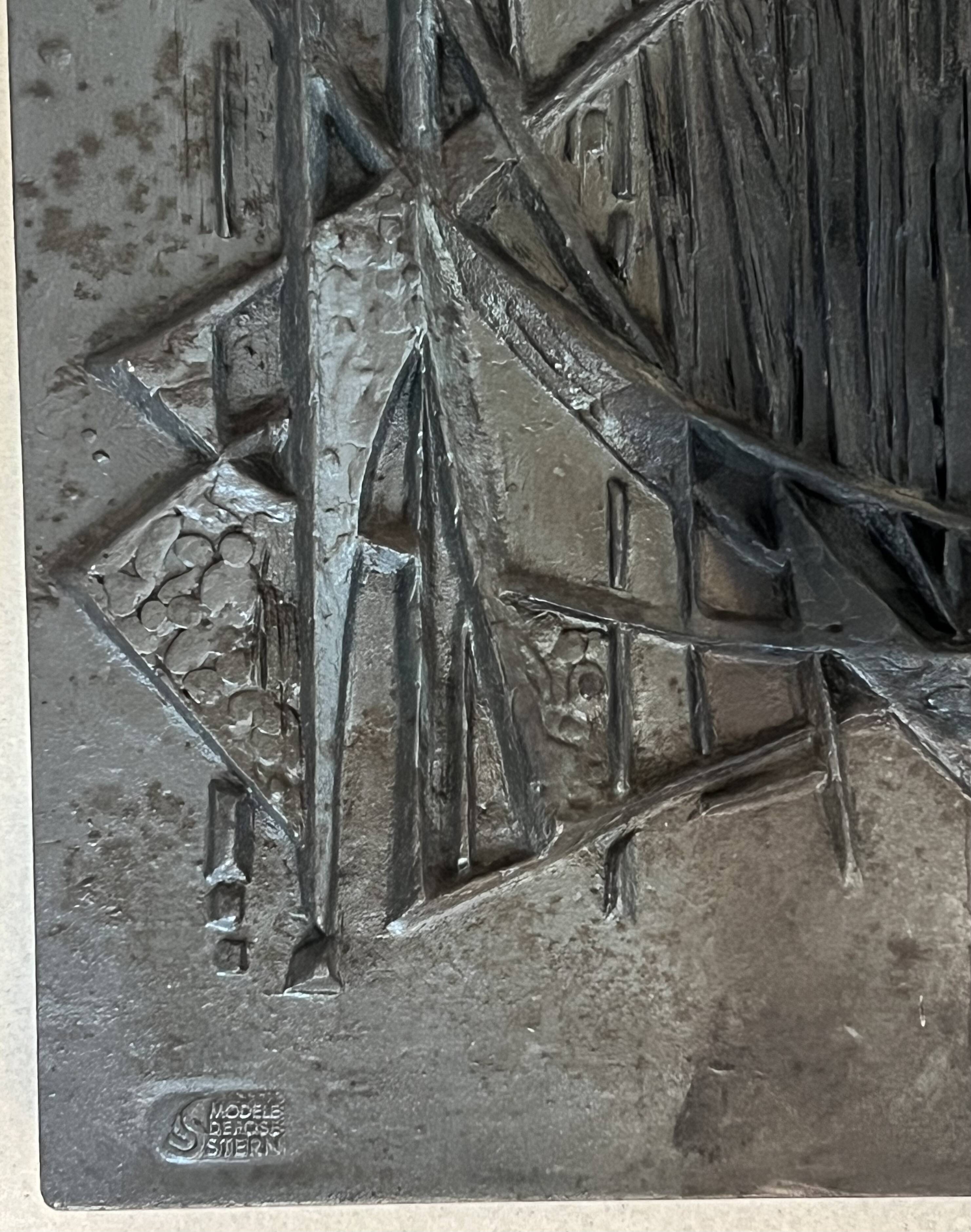 Fireplace plate by designer F. Loriot for Stern, France 1970s