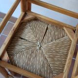 4 vintage straw chairs
