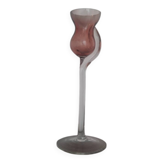 Designer glass candle holder
