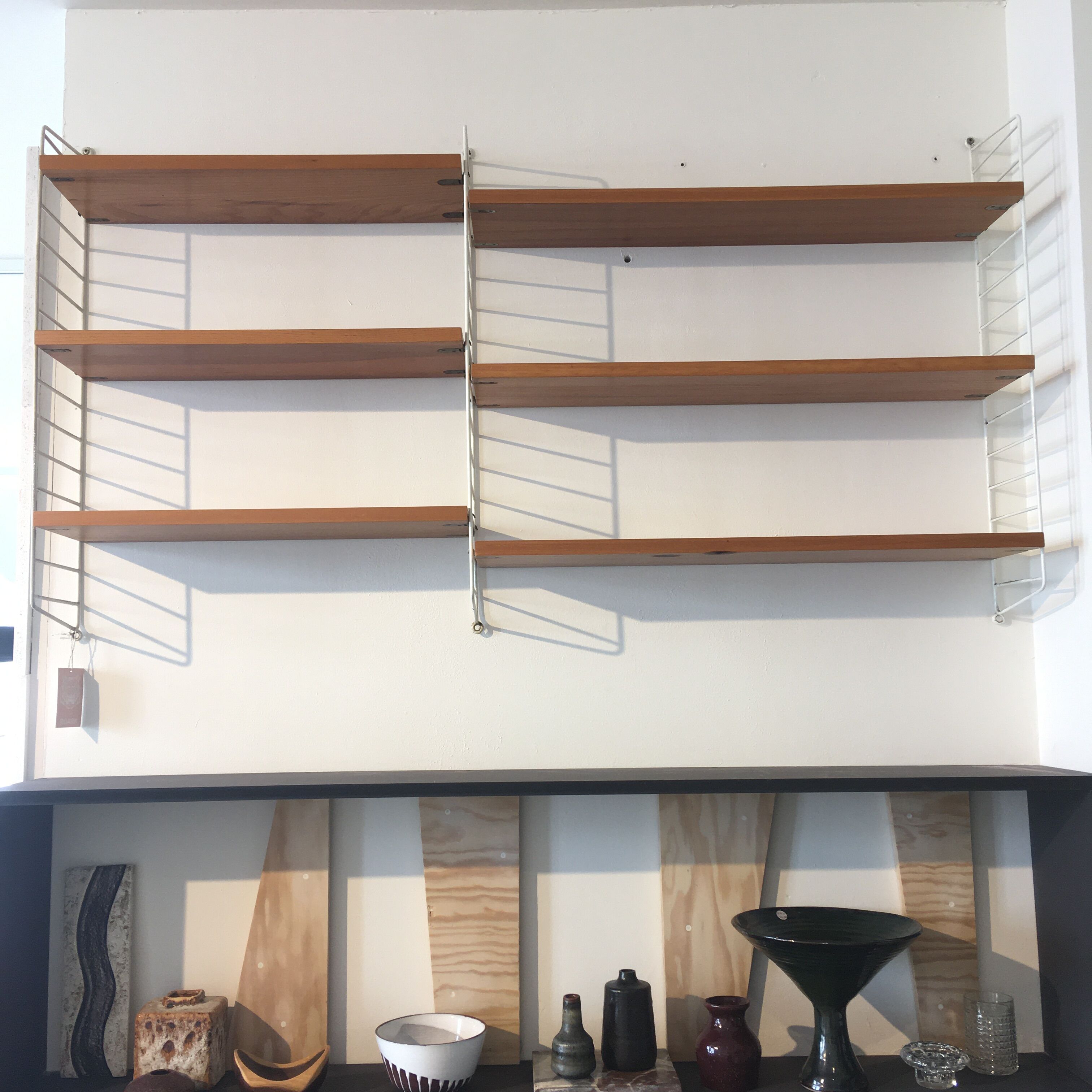 Ladder shelf wallunit, by Kasja & Nisse Strinning for String Design, Sweden, 1960s