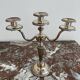 Candlesticks, silver-plated metal, Maison Christofle, pair of candelabras, 3 lights