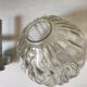 Chrome and vintage glass sconce