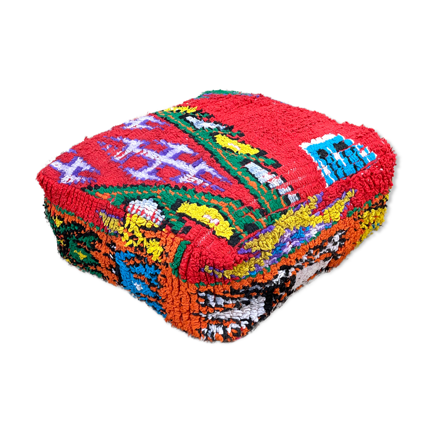 Moroccan kilim pouf