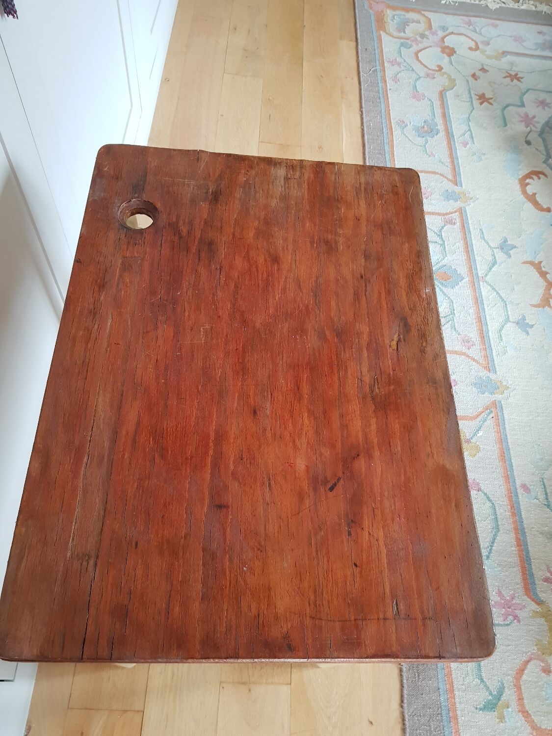 Wood and metal school desk