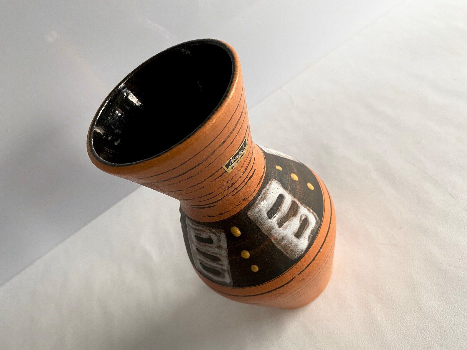 Vintage West German Vase with fat lava glaze