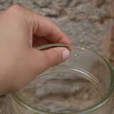 Glass pharmacy jar vase