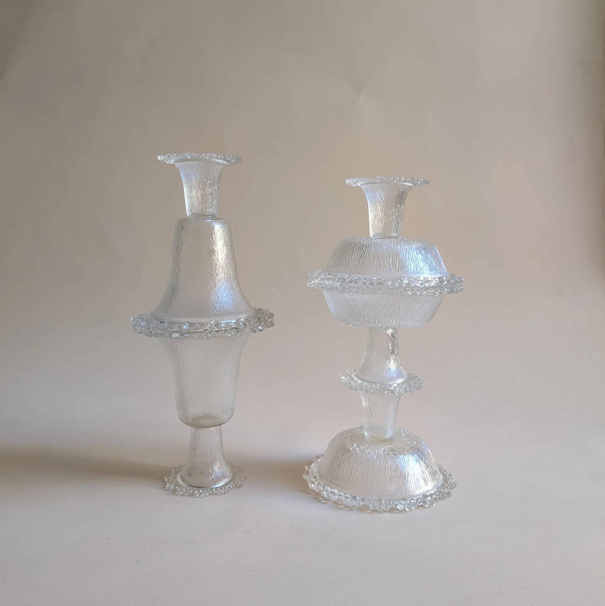 Set of 5 glass bowls