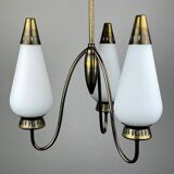 Vintage brass chandelier Italy 1960s
