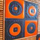 Table basse en rotin Audoux Minet /Capron 1950