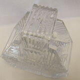 Bohemian crystal stamp Prague basket centerpiece art deco flower