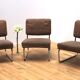 Suite of 3 vintage armchairs 50s
