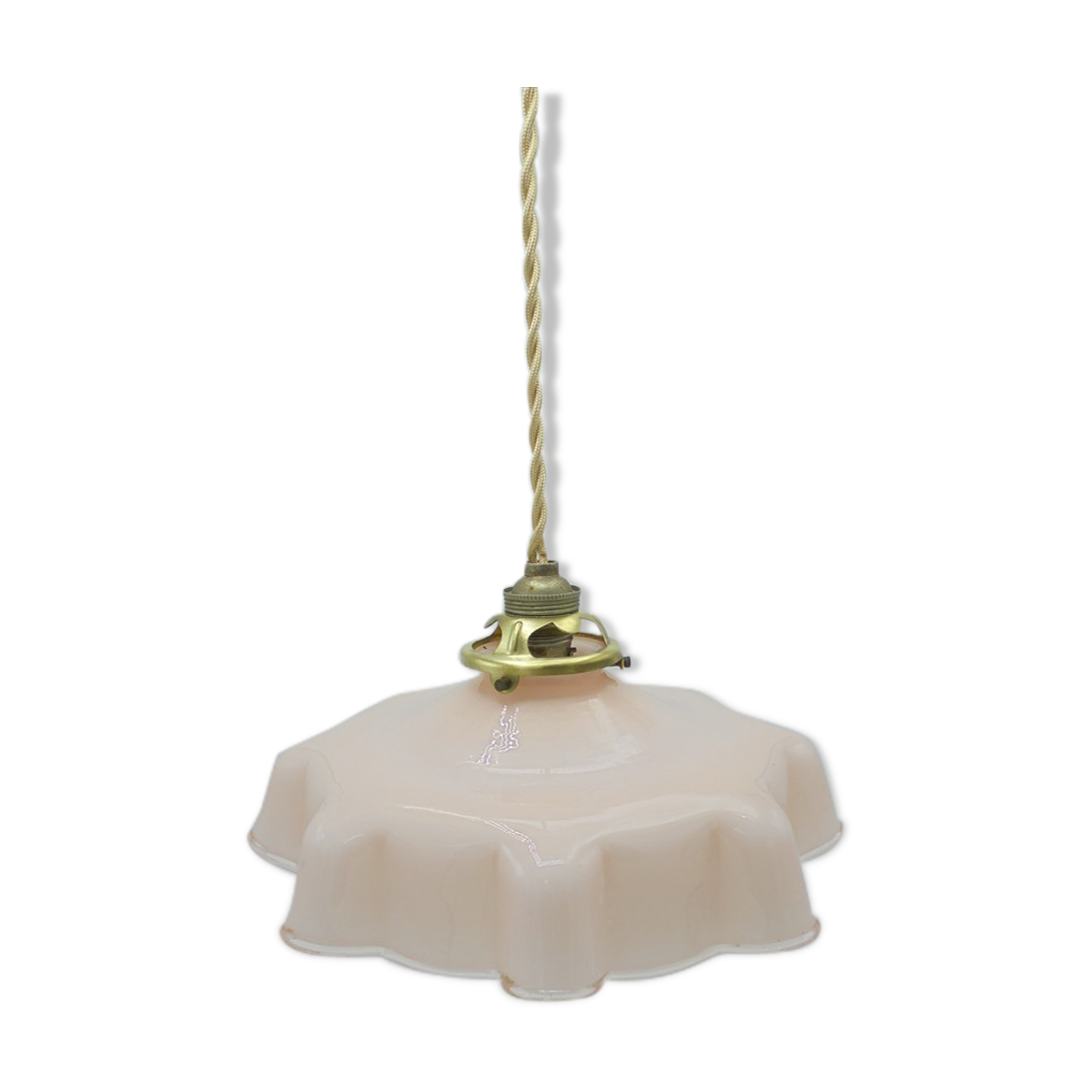 Pink opaline pendant light