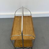 Mid-century foldable serving trolley from bremshey solingen,1950s