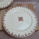 2 round plates Terre de Fer Clairefontaine Rouen sepia 19th century