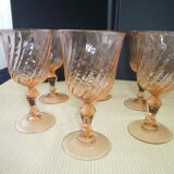 Set of 6 wine glasses luminarc model rosaline vintage