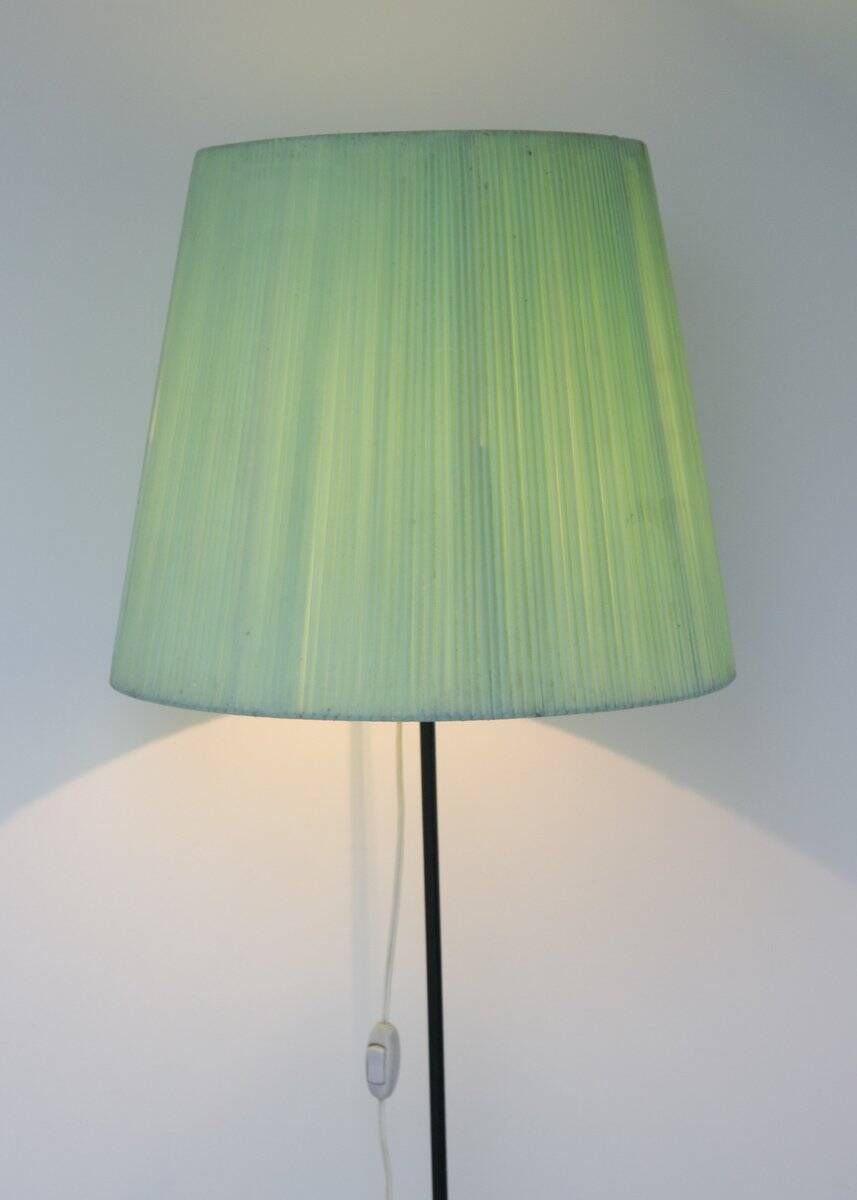 Lampadaire plissé des années 50 avec support.