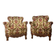 Ensemble de 2 anciens sièges / fauteuils / sièges club 'baroques'