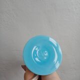 Blue Opaline Glass Table Lamp, 1970s