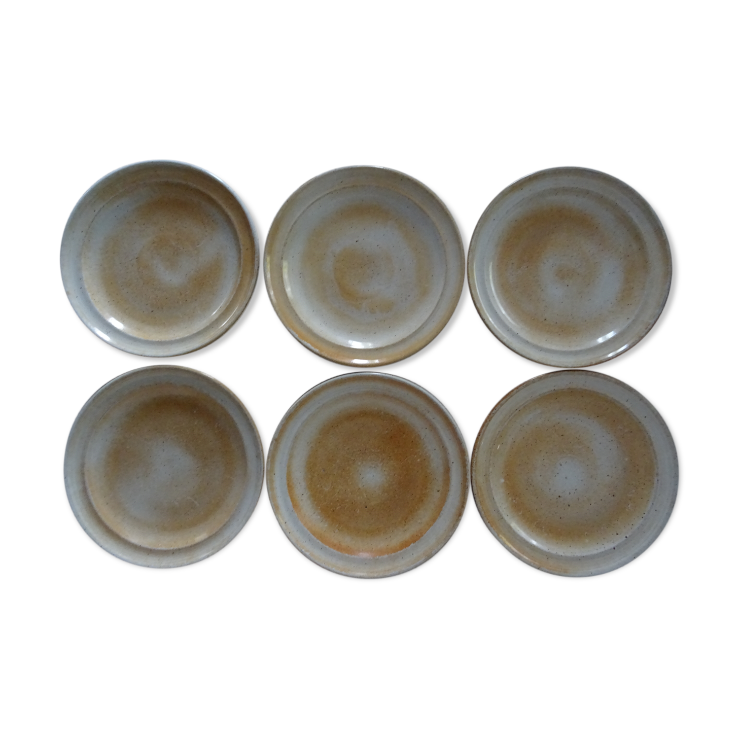 6 flat plates in sandstone from the marais france