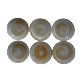 6 flat plates in sandstone from the marais france