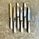 6 Christofle Hôtel dessert knives in silver metal