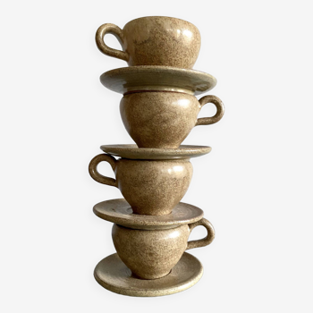 Ceramic cups and saucers