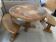Round Barrois table with benches
