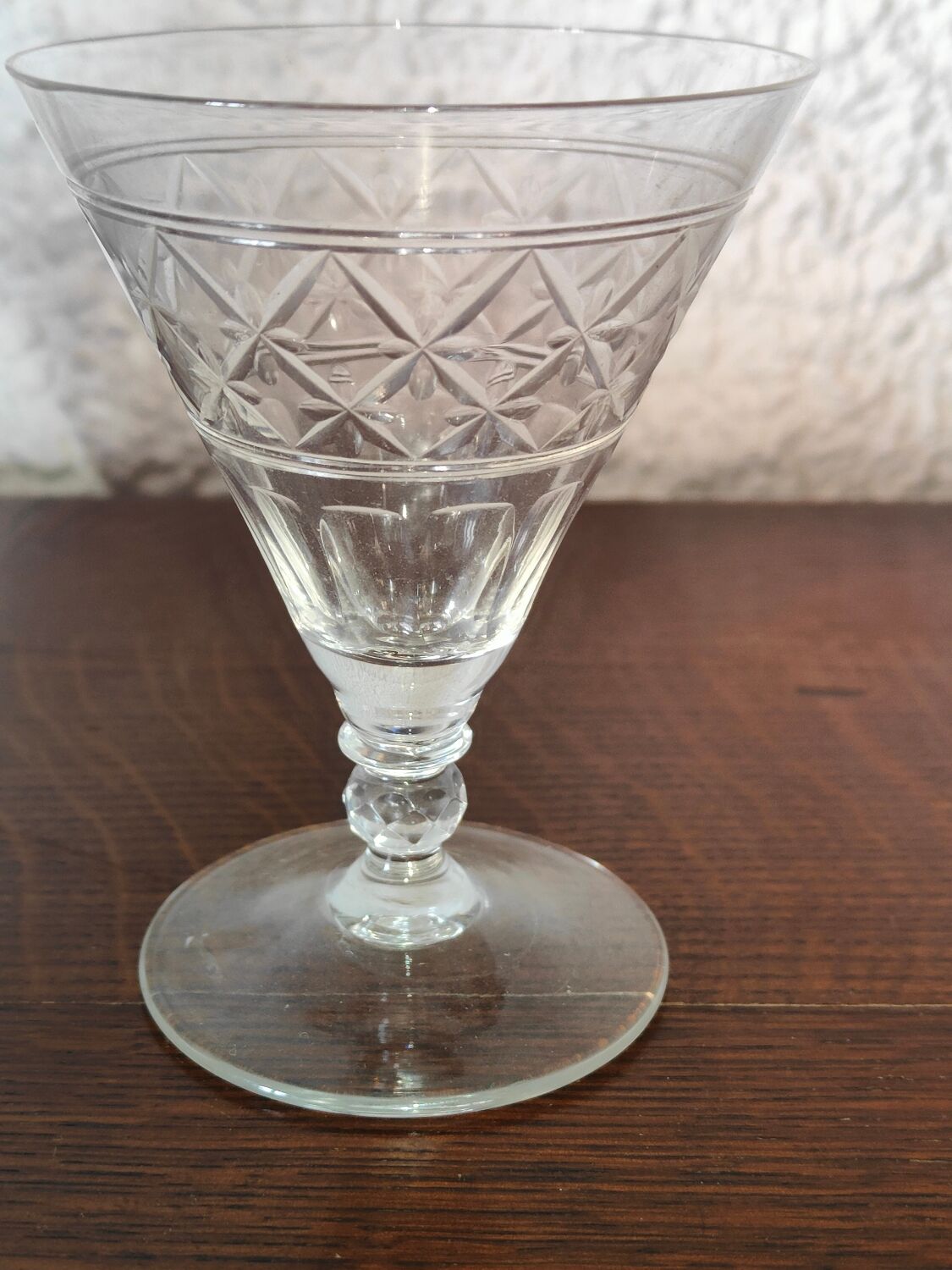 Port carafe in bohemian cut crystal and its 4 Glasses