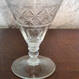 Port carafe in bohemian cut crystal and its 4 Glasses
