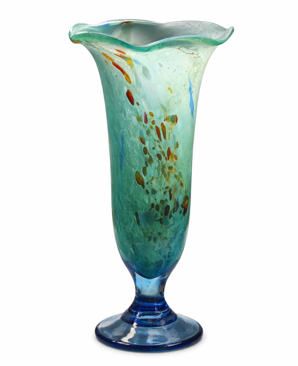 Art glass vase signed Marc Blot, 1990, hand-blown - 28 cm - new