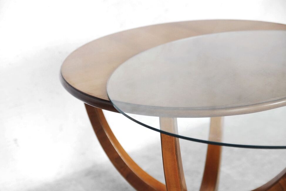 Table Walnut Bydgoskie Fabryki Mebli Poland 1950 s