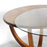 Table Walnut Bydgoskie Fabryki Mebli Poland 1950 s