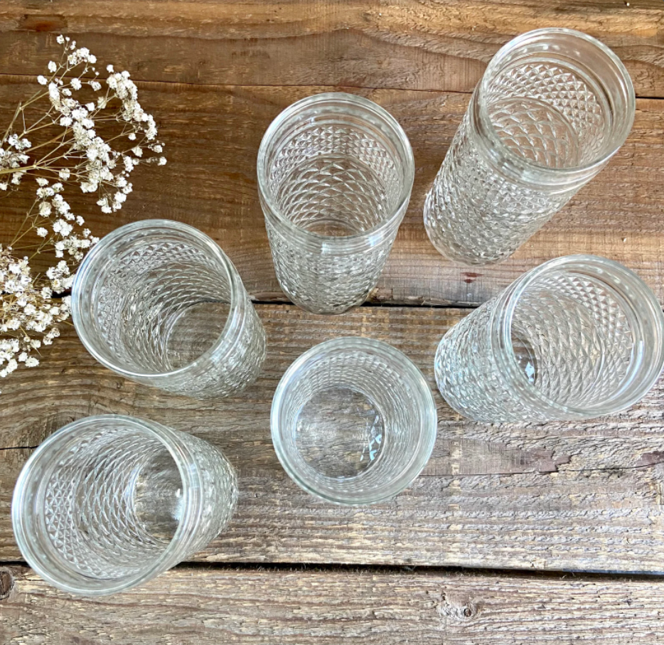 Set of 6 vintage glasses