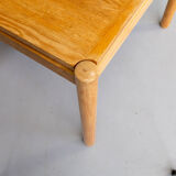 Oak veneer dining table 70s