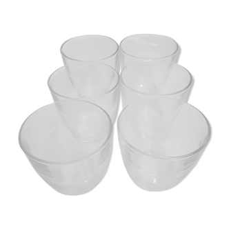 Lot of 6 hardalex water glasses