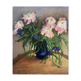 HST painting "bouquet of flowers in vase" signed Porcherot late 20th century