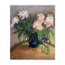 Tableau HST "bouquet de fleurs en vase" signé Porcherot fin XX°