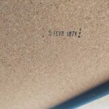 Marble and brass coffee table, French work 1971