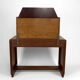 Art deco dressing table in sculpted walnut, france, circa 1930