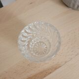 Small molded glass candle holder
