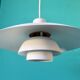 Suspension blanche "Danalight" Danemark 1975